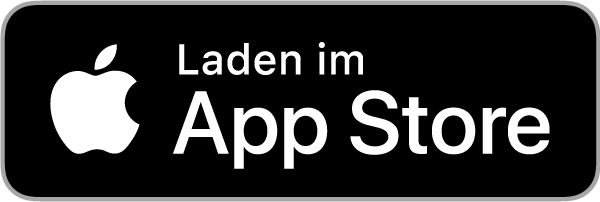 Button mit einem Appel Zeichen und dem Hinweis Laden im App Store